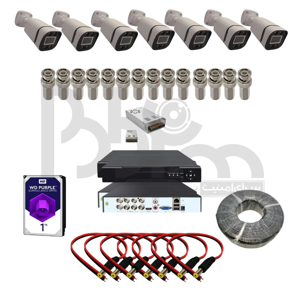 پکیج دوربین مداربسته 7 عددی
